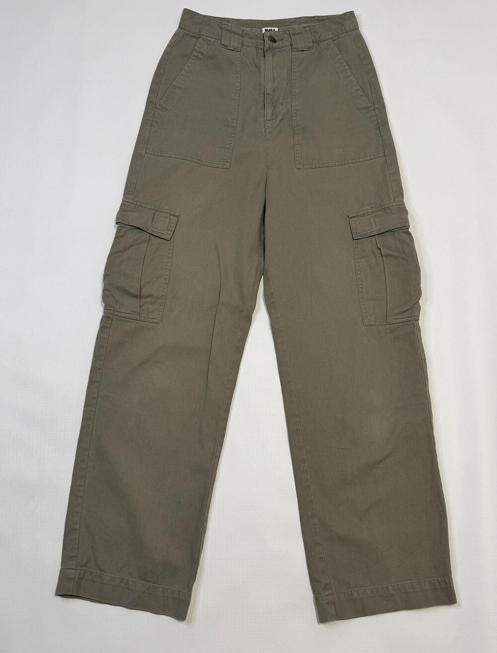 Lucy & Yak Pants Womens 30 Green Cargo Twill Relaxed Fit Utility Pockets